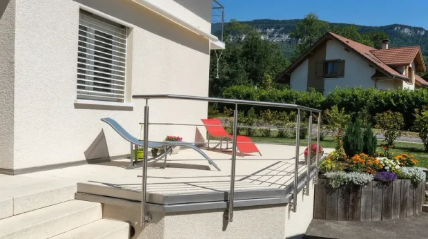 Garde-corps inox avec sous-lisses sur mesure